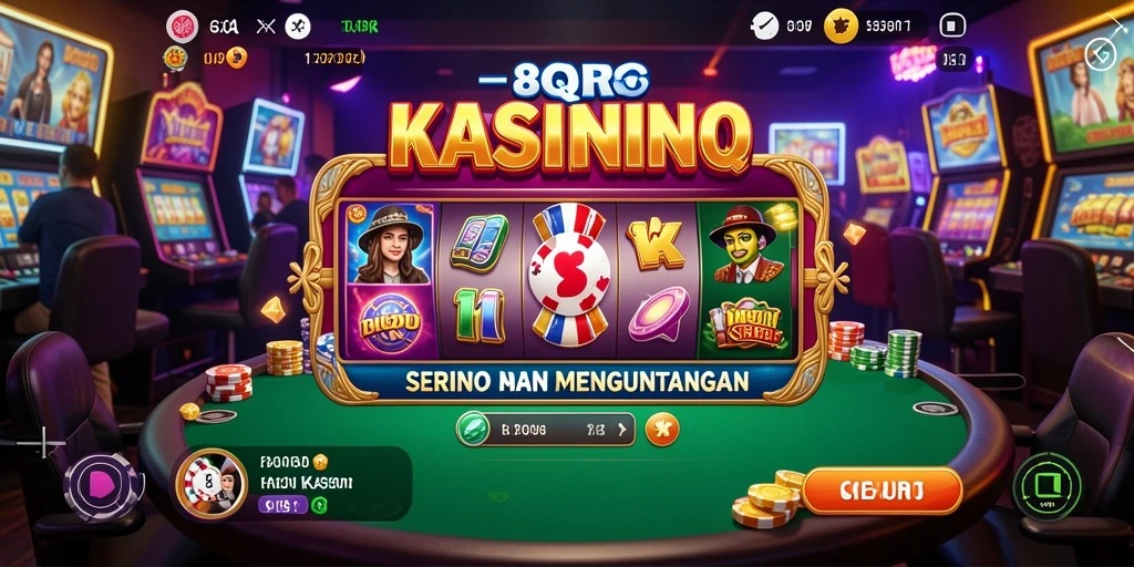 Screenshot menampilkan gameplay seru 8QR dalam kasino.