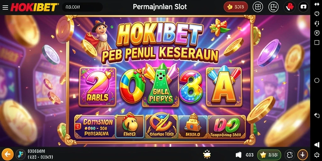 Tampilan gameplay HOKIBET yang menarik dan penuh warna.