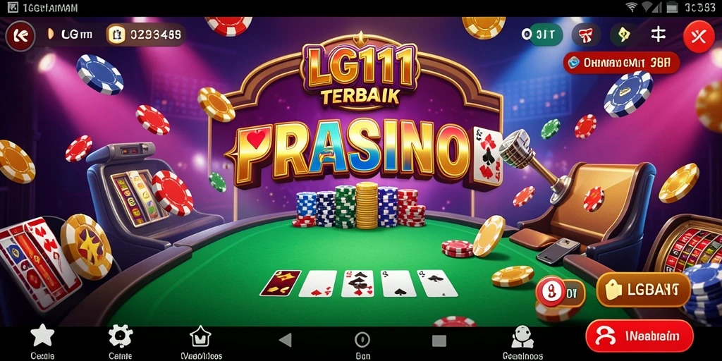 Screenshot gameplay LG111 menampilkan suasana kasino yang mendebarkan.