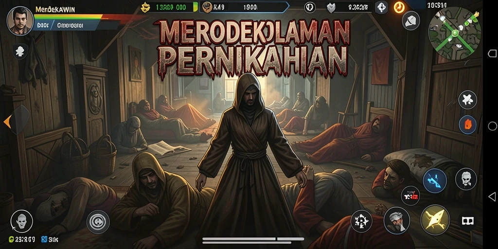 Tangkapan layar menampilkan momen menegangkan dalam game MERDEKAWIN.