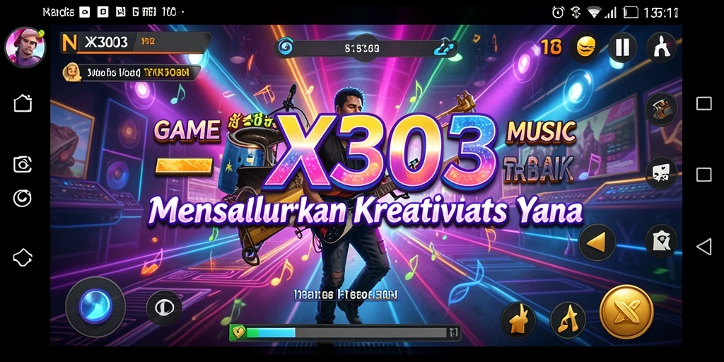 Gameplay NX303 yang penuh warna dan interaktif, sempurna untuk pencinta musik.