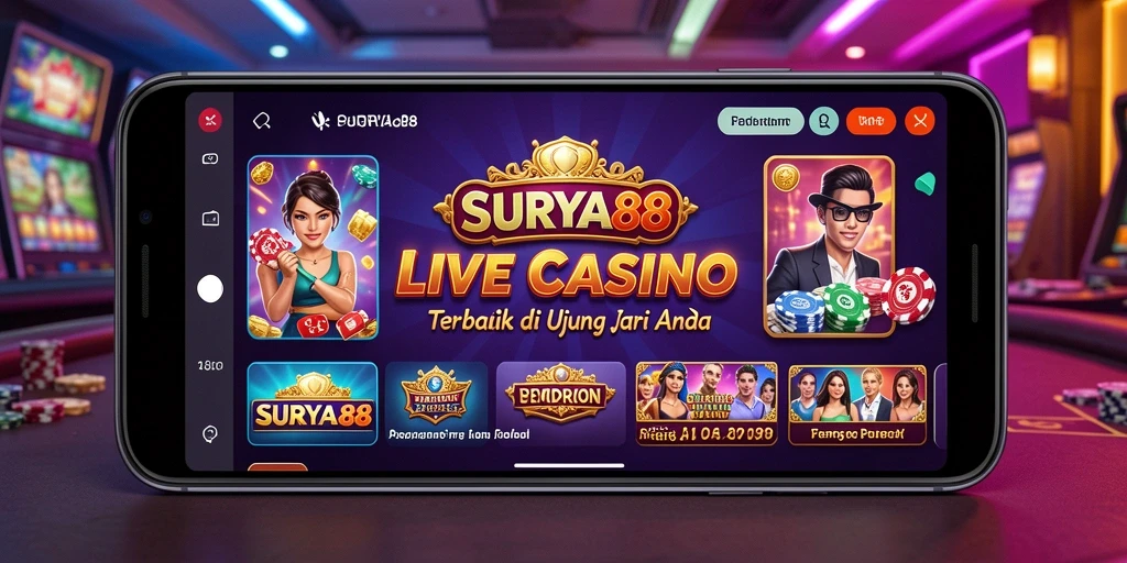 Tampilan menarik gameplay Live Casino dengan dealer profesional.