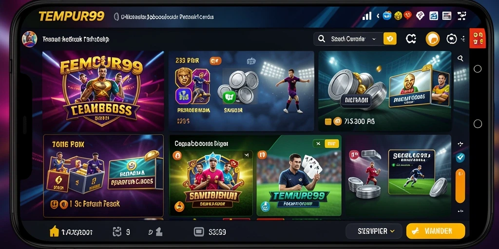 Tampilan gameplay dan fitur taruhan dalam TEMPUR99.