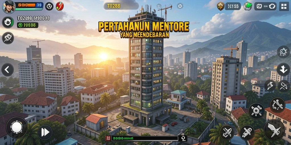 Gameplay seru TO288 dengan menara dan musuh yang beragam.