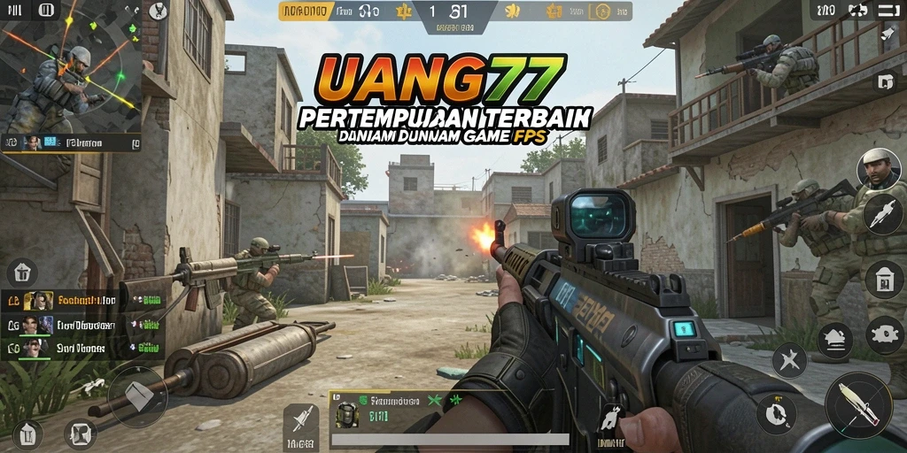 Gameplay seru UANG77 dengan grafis menawan dan aksi tembak-menembak.